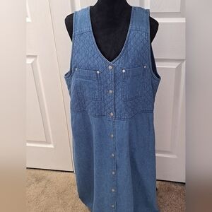 Vintage Blue J. Denim Midi Dress   Size L
